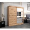 Šatní skříň Abi Ro1 šířka 150 cm dub artisan