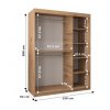 Šatní skříň Abi Ro1 150 cm rozměry