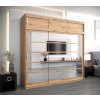 Šatní skříň Ro2 šířka 250 cm dub artisan