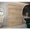 šatní skříň t0 s nástavcem s posuvnými dveřmi - šířka 180 cm dub sonoma