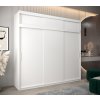 šatní skříň t0 s nástavcem s posuvnými dveřmi - šířka 250 cm bílá