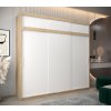 šatní skříň t0 s nástavcem s posuvnými dveřmi - šířka 250 cm dub sonoma + bílá