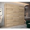 šatní skříň v1 s nástavcem s posuvnými dveřmi - šířka 250 cm dub sonoma