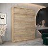 šatní skříň v1 s nástavcem s posuvnými dveřmi - šířka 180 cm dub sonoma
