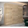 šatní skříň y0 s nástavcem s posuvnými dveřmi - šířka 250 cm dub sonoma