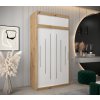 šatní skříň y0 s nástavcem s posuvnými dveřmi - šířka 120 cm dub artisan + bílá