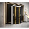 Šatní skříň Abi Golden Pole bílý korpus a černý marmur