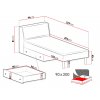Postel Faro FR14 - 90x200 cm