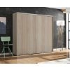 Šatní skříň Ska A15 s posuvnými dveřmi - šířka 200 cm sonoma