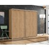 Šatní skříň Ska A15 s posuvnými dveřmi - šířka 200 cm craft zlatý