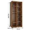 Šatní skříň Lanko 1 - hloubka 60 cm - rozměry skříně 120 cm 1