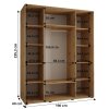 Šatní skříň Lanko 2 - hloubka 60 cm - rozměr skříně 190 cm 1