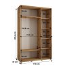 Šatní skříň Sapporo 1 - hloubka 45 cm - rozměry skříně 150 cm 2