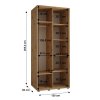 Šatní skříň Sapporo 1 - hloubka 60 cm - rozměry skříně 120 cm 1