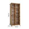 Šatní skříň Sapporo 2 - hloubka 45 cm - rozměry skříně 120 cm 2