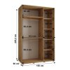 Šatní skříň Sapporo 2 - hloubka 60 cm - rozměry skříně 150 cm 2