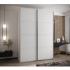 Šatní skříň Lux 1 bílá barva a stříbrné pásky