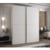 Šatní skříň Lux 1 bílá barva se zlatými lištami
