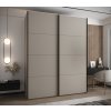 Šatní skříň Lux 1 kašmír doplněný o černé lišty