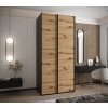 Šatní skříň Lux 1 černý korpus
