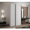 Šatní skříň Lux 1 bílá v kombinaci s černými lištami