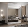 Šatní skříň Lux 2 se stříbrnými lištami