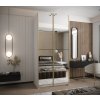 Šatní skříň Lux 2 se zlatými lištami