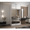 Šatní skříň Lux 2 v bílé barvě a dveře dub artisan