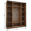 Šatní skříň Lux 3 výška 245 cm