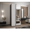 Šatní skříň Lux 3 s posuvnými dveřmi se zrcadlem