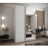 Šatní skříň Lux 3 se stříbrnými lištami