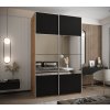 Šatní skříň Lux 4 s posuvnými dveřmi se zrcadlem
