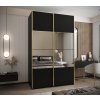 Šatní skříň Lux 4 se zrcadlem na posuvných dveřích