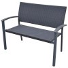 Lavice pevná 2-místná stohov.CALVIN tm. šedá/antracit, žíhaná AS-447