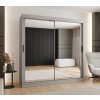 Šatní skříň Abi Rubino T3 s posuvnýmui dveřmi se zrcadlem