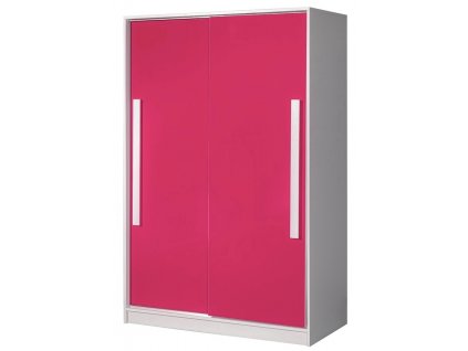 Šatní skříň s posuv. dveřmi GULLIWER 12 výběr barev (barva dom-bílá-lesk)