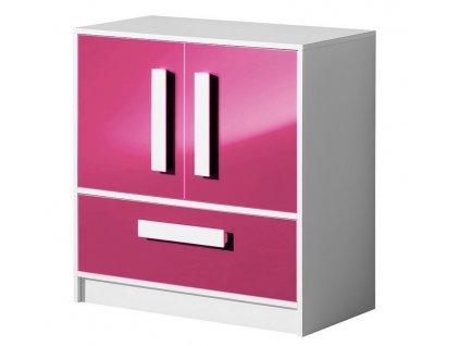 Komoda GULLIWER 8 výběr barev (barva dom-bílá-lesk)