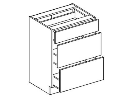 D60S3 dolní skříňka se zásuvkami GOBI