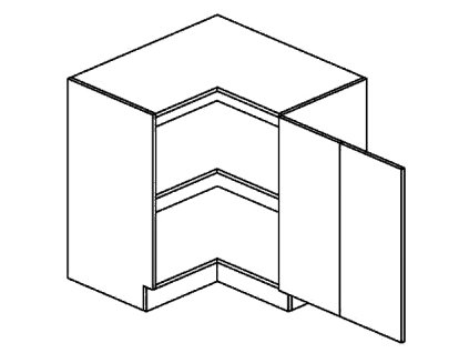 DRPP d. skříňka rohová PREMIUM de LUX 80x80 cm olše