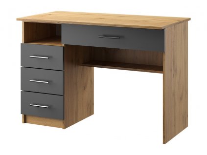 Pracovní stůl OFFICE KIT 1 levý dub apalačský/šedá