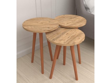 Sada konferenčních stolků MAYNE borovice