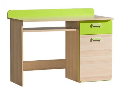 Leo pracovní stůl jasan/zelená