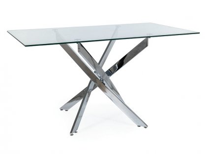 agisiich140 stol agis ii transparentny chrom 140x80