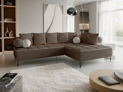 rohová sedací souprava Vivienne hnědá