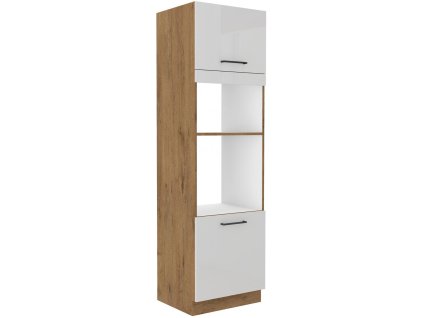 Kuchyňská skříňka Vega 60 DPM 210 2F dub lancelot/bílý lesk