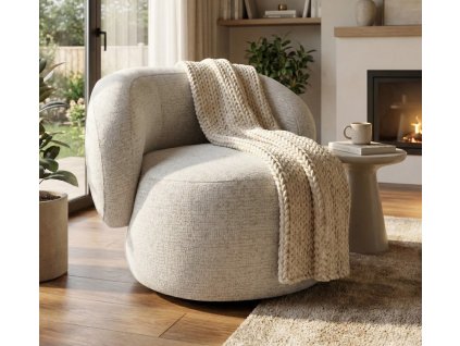 křeslo Moa krémová Bella 05