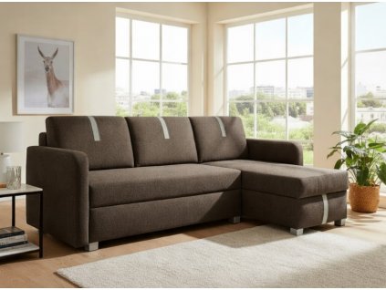 sedací souprava Zibi hnědá pravá