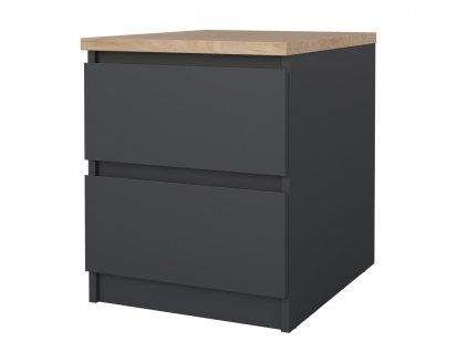 Noční stolek Simplicity 230 šedá/jackson hickory