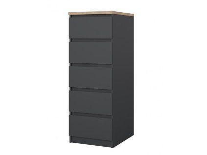 Komoda Simplicity 233 šedá/jackson hickory