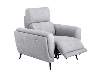 křeslo Relax světle šedá polohování